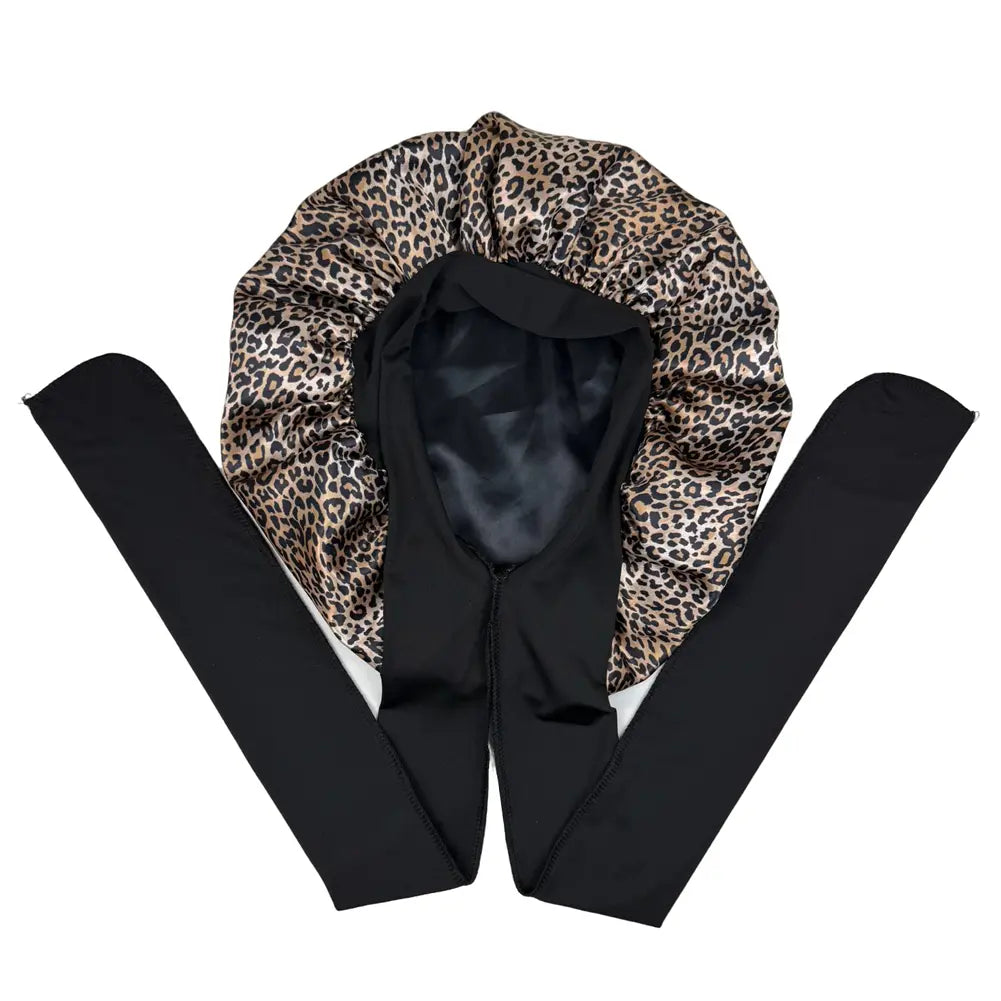 Premium Non-Slip Satin Hair Bonnet Double Layer Satin Soft Band with Silky Smooth Surface & Adjustable Sateen Tie Band for Secure Fit Unisex Wigcap Haircare - Elastic, Satin Bonnet Sleep Hair Cap