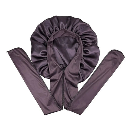 Premium Non-Slip Satin Hair Bonnet Double Layer Satin Soft Band with Silky Smooth Surface & Adjustable Sateen Tie Band for Secure Fit Unisex Wigcap Haircare - Elastic, Satin Bonnet Sleep Hair Cap