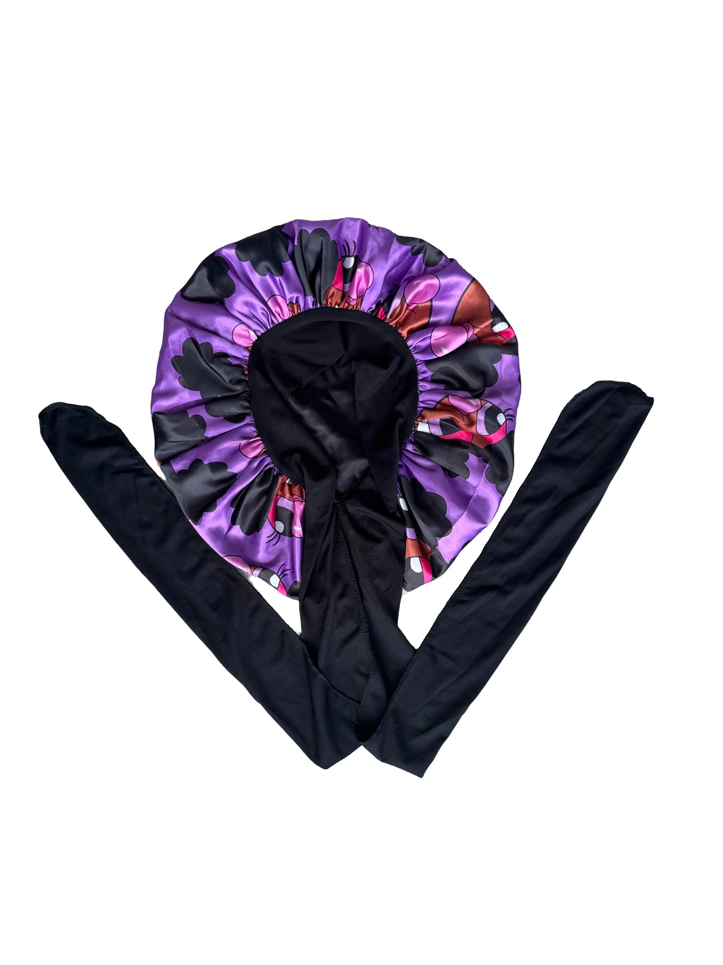 Premium Non-Slip Satin Hair Bonnet Double Layer Satin Soft Band with Silky Smooth Surface & Adjustable Sateen Tie Band for Secure Fit Unisex Wigcap Haircare - Elastic, Satin Bonnet Sleep Hair Cap