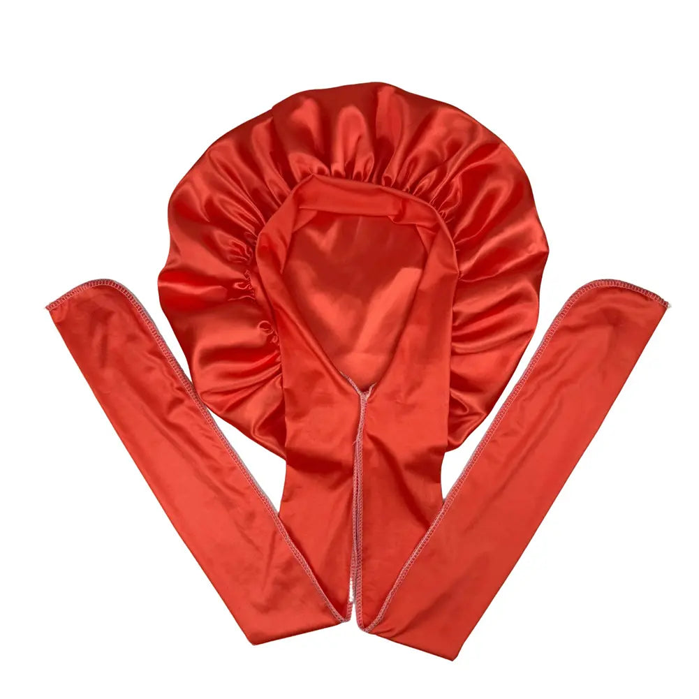 Premium Non-Slip Satin Hair Bonnet Double Layer Satin Soft Band with Silky Smooth Surface & Adjustable Sateen Tie Band for Secure Fit Unisex Wigcap Haircare - Elastic, Satin Bonnet Sleep Hair Cap