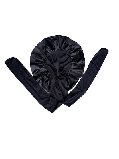 Premium Non-Slip Satin Hair Bonnet Double Layer Satin Soft Band with Silky Smooth Surface & Adjustable Sateen Tie Band for Secure Fit Unisex Wigcap Haircare - Elastic, Satin Bonnet Sleep Hair Cap