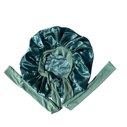 Premium Non-Slip Satin Hair Bonnet Double Layer Satin Soft Band with Silky Smooth Surface & Adjustable Sateen Tie Band for Secure Fit Unisex Wigcap Haircare - Elastic, Satin Bonnet Sleep Hair Cap